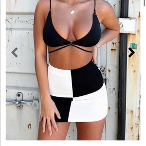 Black and white skirt brand- thatssofetch